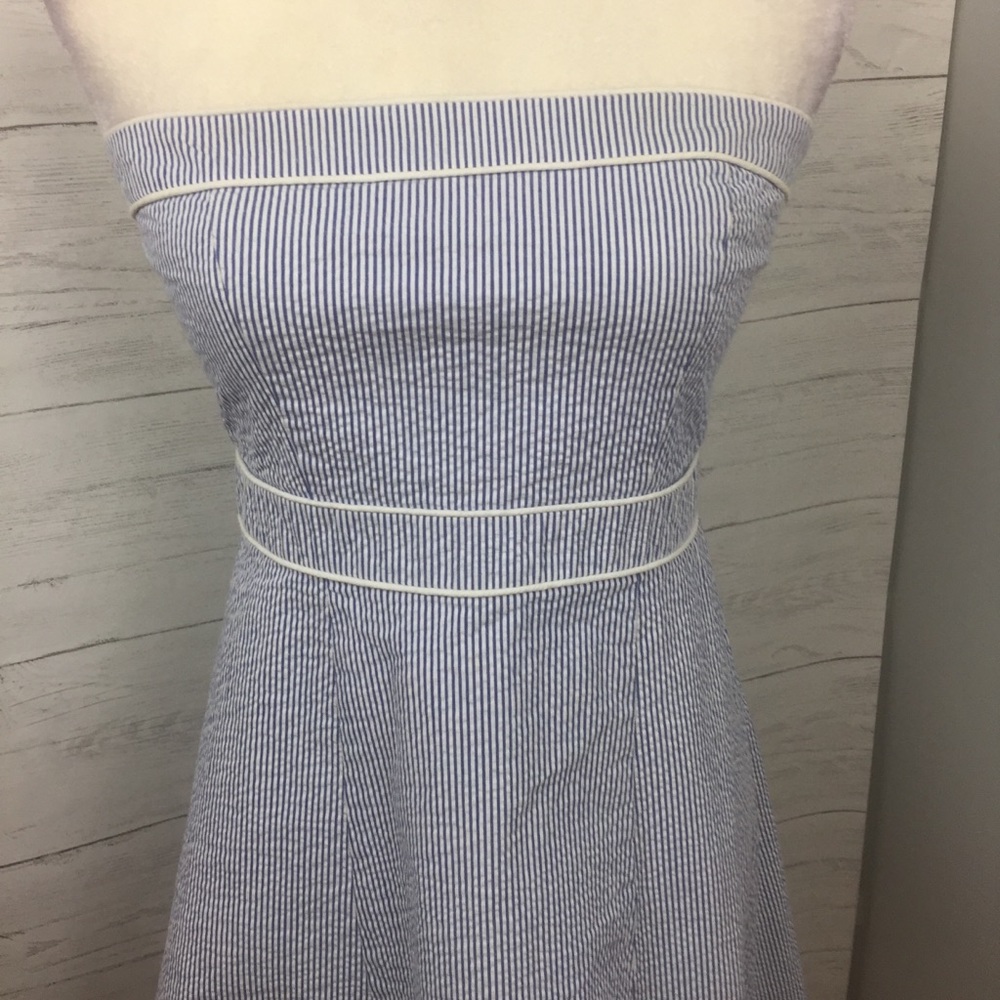Seersucker fully lined dress.